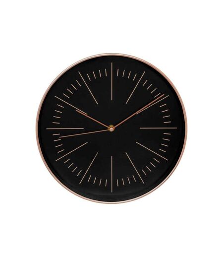 Horloge Murale Design Edith 30cm Noir & Cuivre