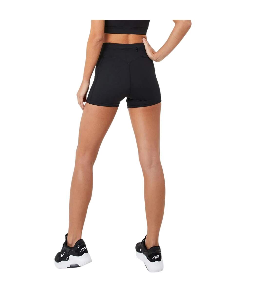 Womens/ladies Opaque Mini Shorts Black USA Pro-4