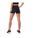 Womens/ladies Opaque Mini Shorts Black USA Pro-4