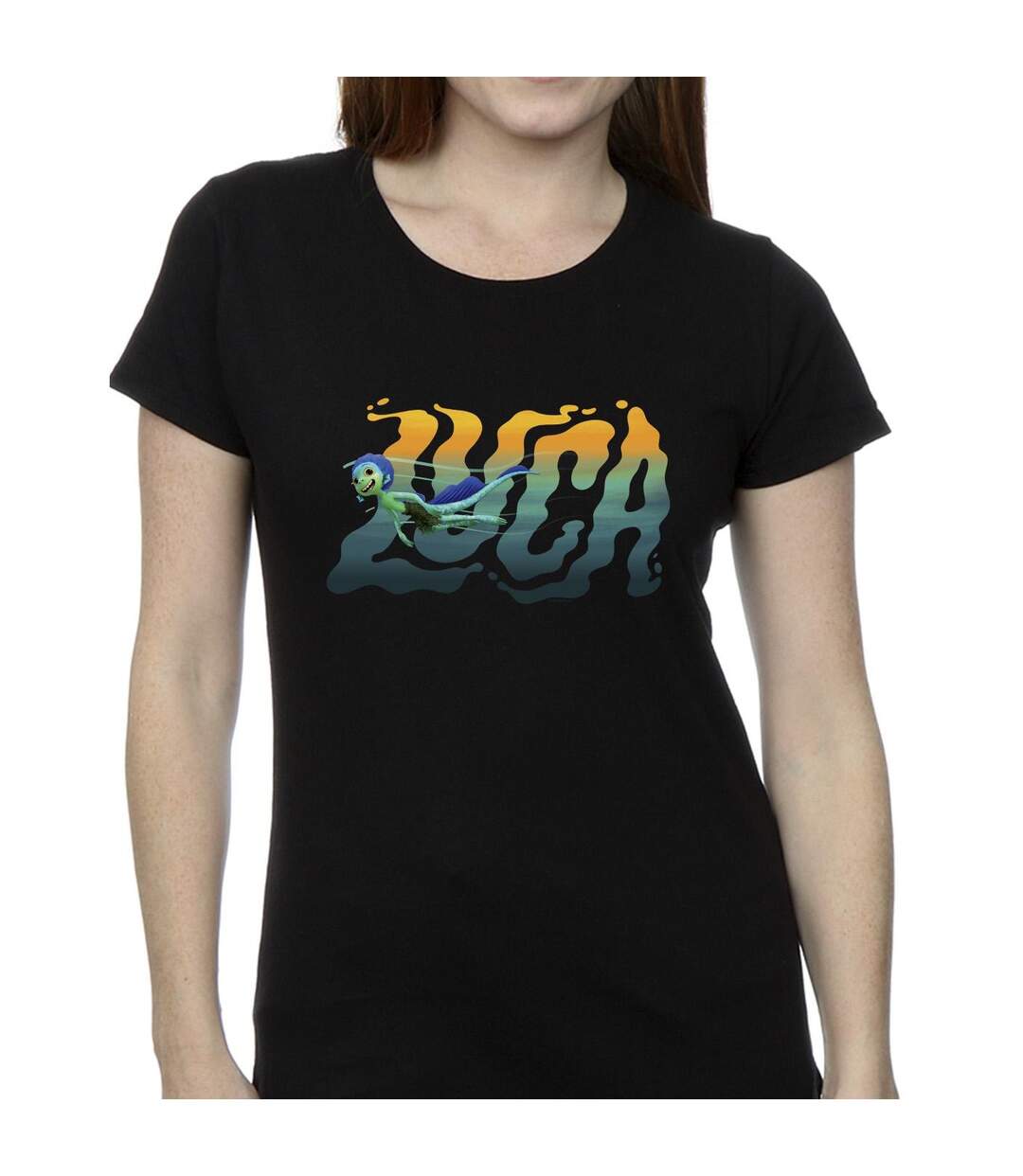 Disney T-shirt en coton Luca Swim Femme/Ladies (Noir) - UTBI26255-3