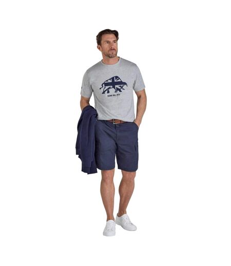 T-shirt Motif/style Taureau Homme Gris Chiné Raging Bull