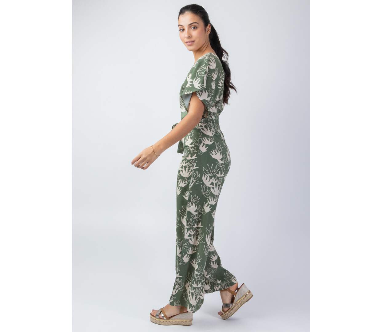 Combi-pantalon fluide HOLLY imprimé fleur de lotus Coton Du Monde-3