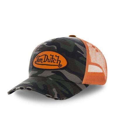 Casquette Von Dutch baseball Camouflage filet Orange