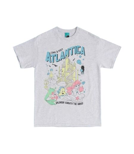 T-shirt Come & Visit Atlantica Adulte Gris Clair Chiné The Little Mermaid