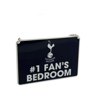 Tottenham Hotspur FC - Plaque de porte #1 FANS BEDROOM (Noir / Blanc) (Taille unique) - UTBS3722