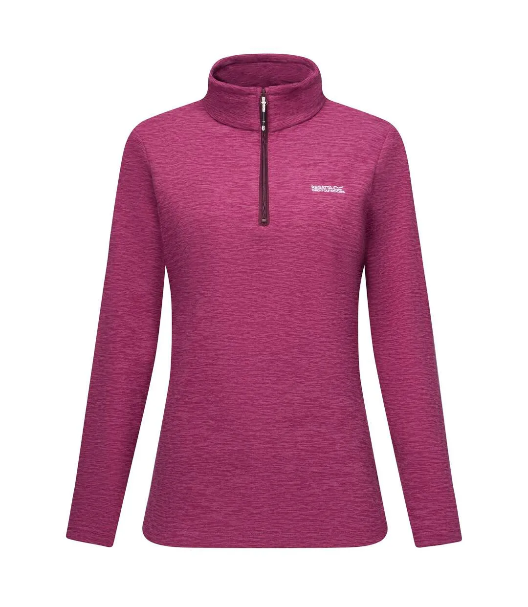Womens/ladies Sweetheart Quarter Zip Fleece Top Violet Regatta-2
