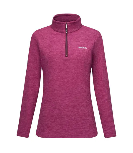 Womens/ladies Sweetheart Quarter Zip Fleece Top Violet Regatta