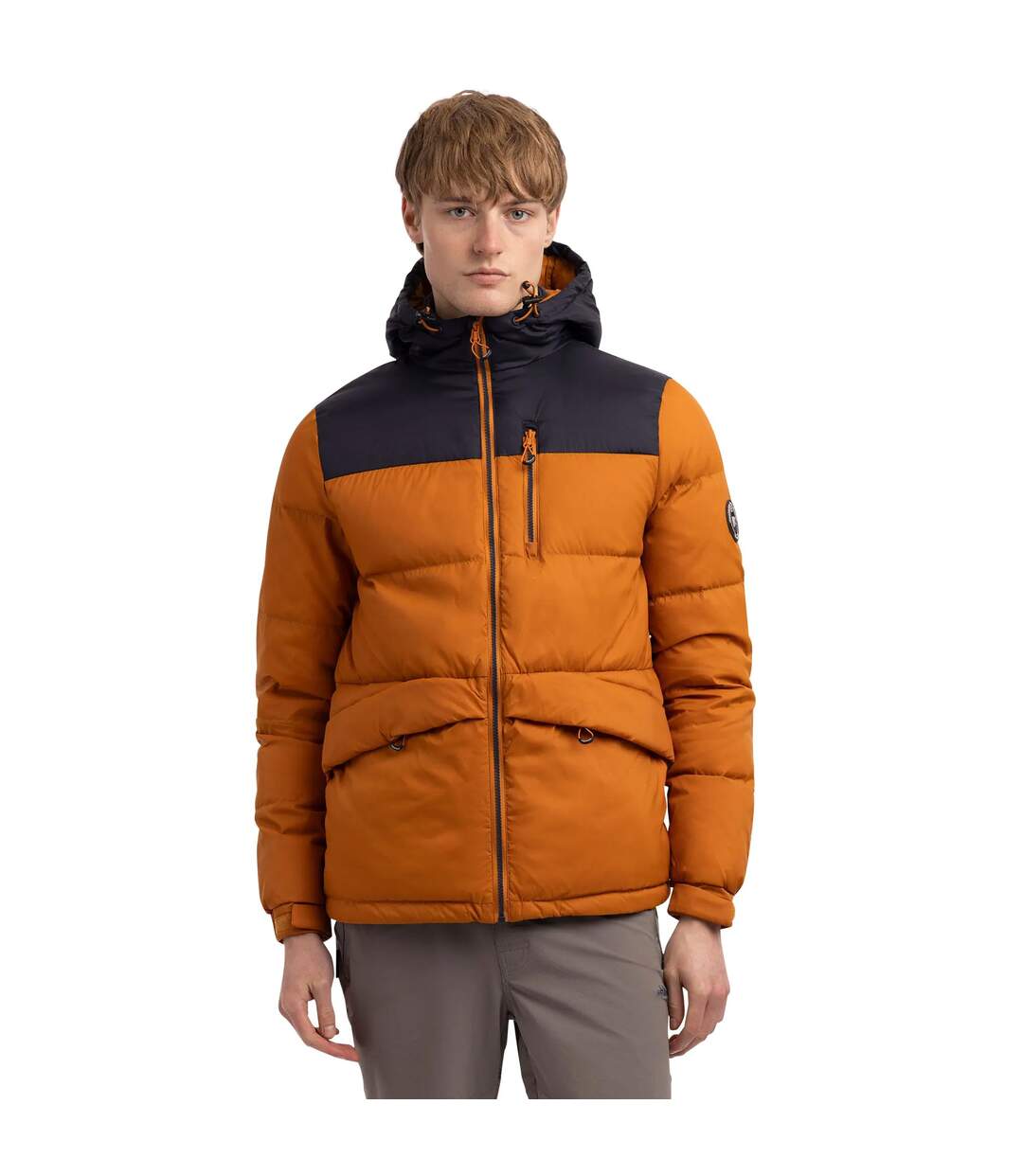 Doudoune erris homme rouge orangé Trespass-3