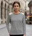 MAYFLOWER - TF190E - Tee-shirt femme manches longues rayé avec clous fantaisie-1