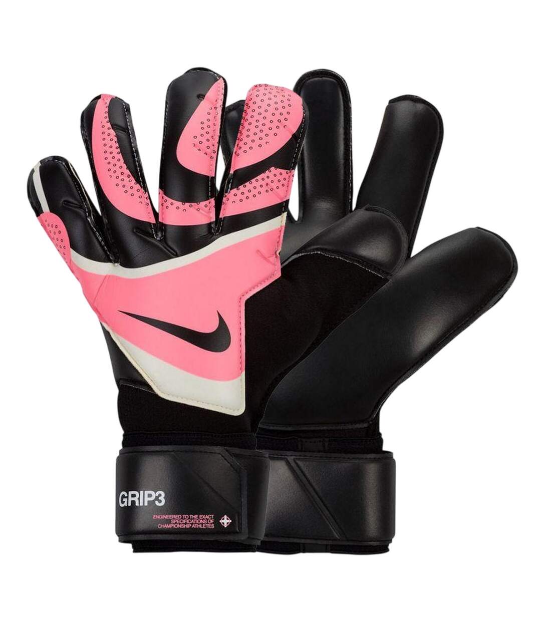 Gants De Gardien De But Grip3 Adulte Rose Noir Nike-2