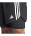 Mens Own The Run 3 Stripes 2 In 1 Running Shorts Black Adidas-4