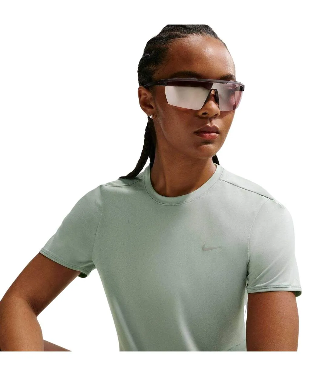 T-shirt Course À Pied Swift Femme Vert Nike-3