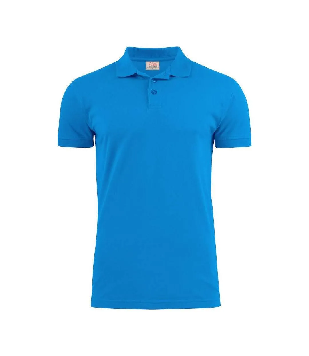 Mens Surf Stretch Polo Shirt Ocean Blue Printer-1