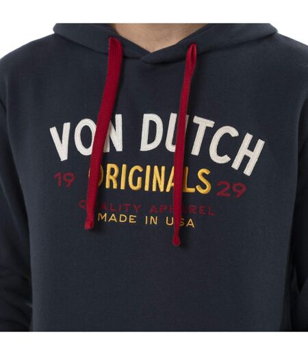 Sweat homme à capuche en molleton avec print logo devant brodé Vondutch