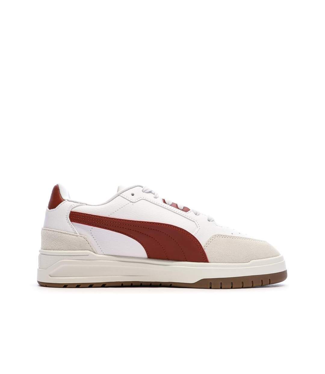 Baskets blanc/rouge homme puma shuffle downtown-2
