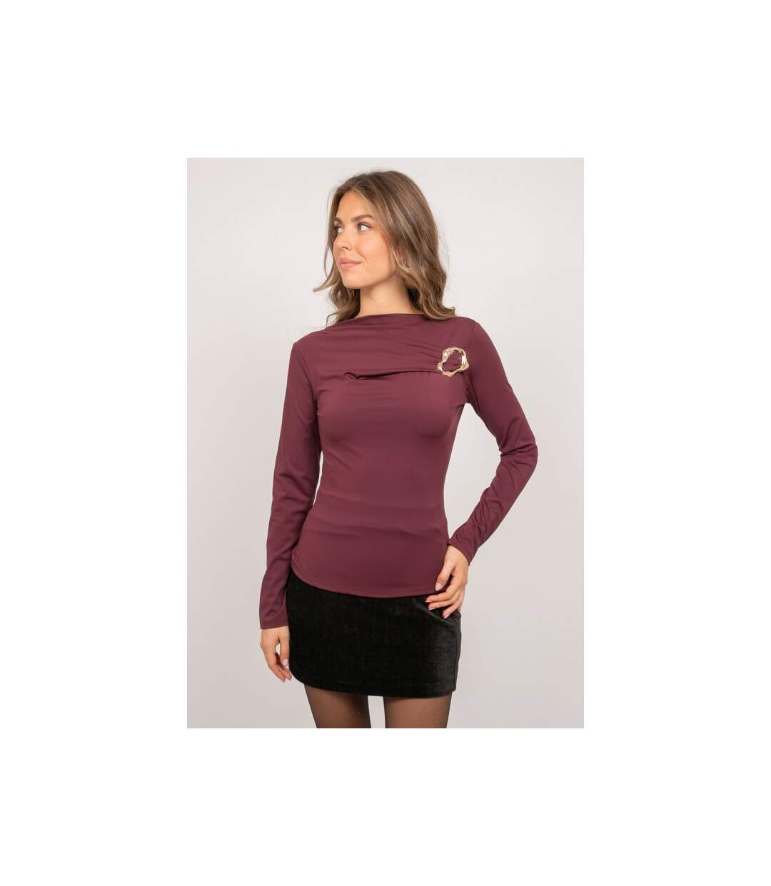 Top drapé anneau doré FALLOW - Dona X Lisa-1