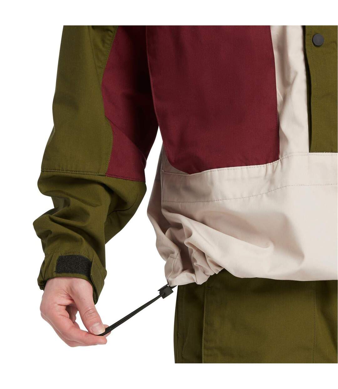 Mens Hooded Relaxed Fit Windbreaker Dark Olive Timberland-4