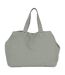 Washed Cotton Shopper Bag One Size Green Clay Kimood-1