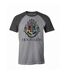 T-shirt Motif/style Poudlard Academic Homme Gris Chiné Harry Potter-1