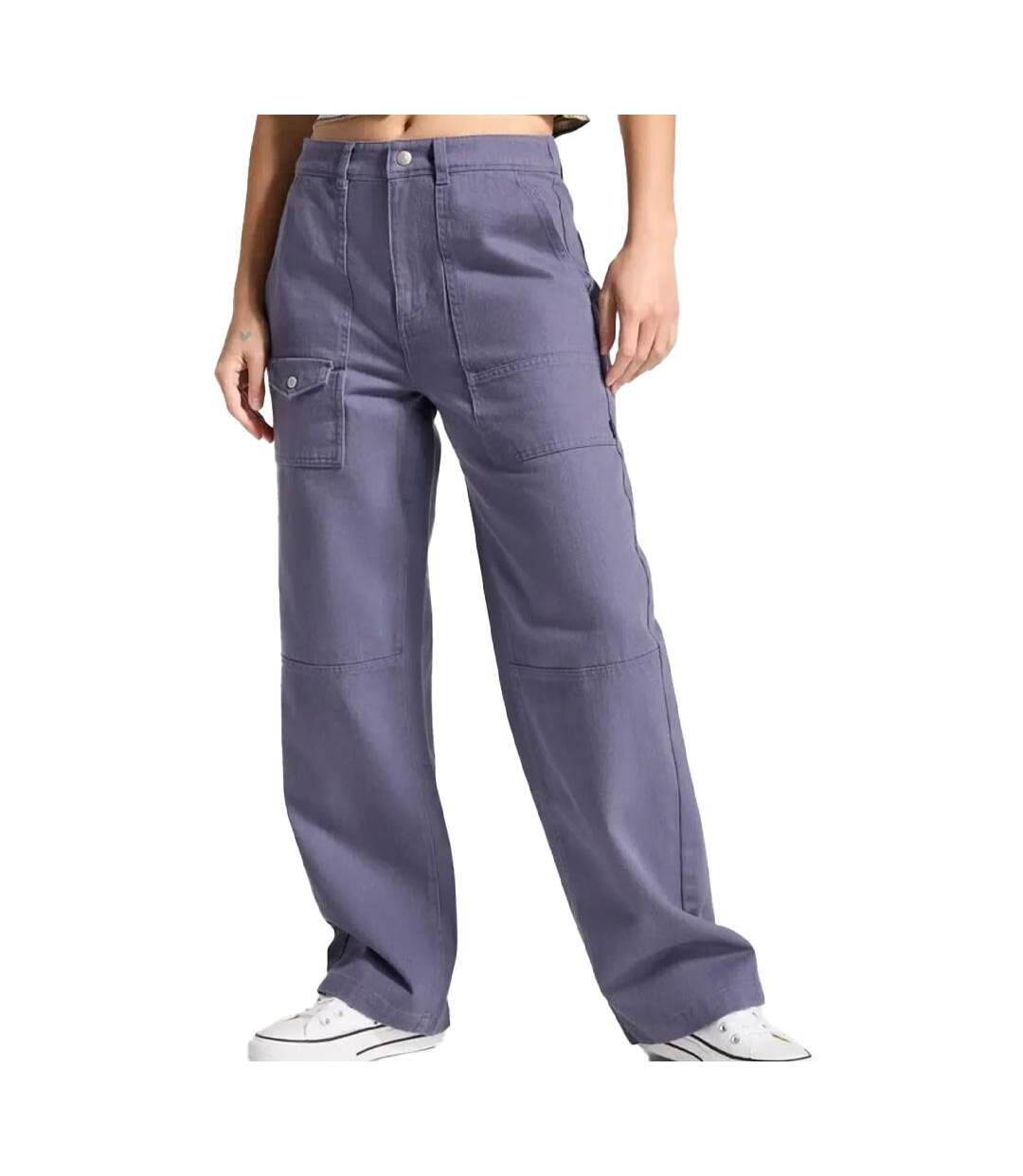 Pantalon baggy violet femme converse harbor-1