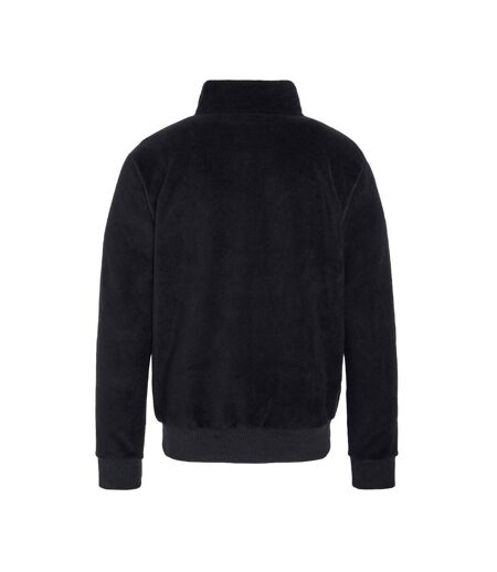 Sweat Polaire Noir Homme Schott Half Zipped - S