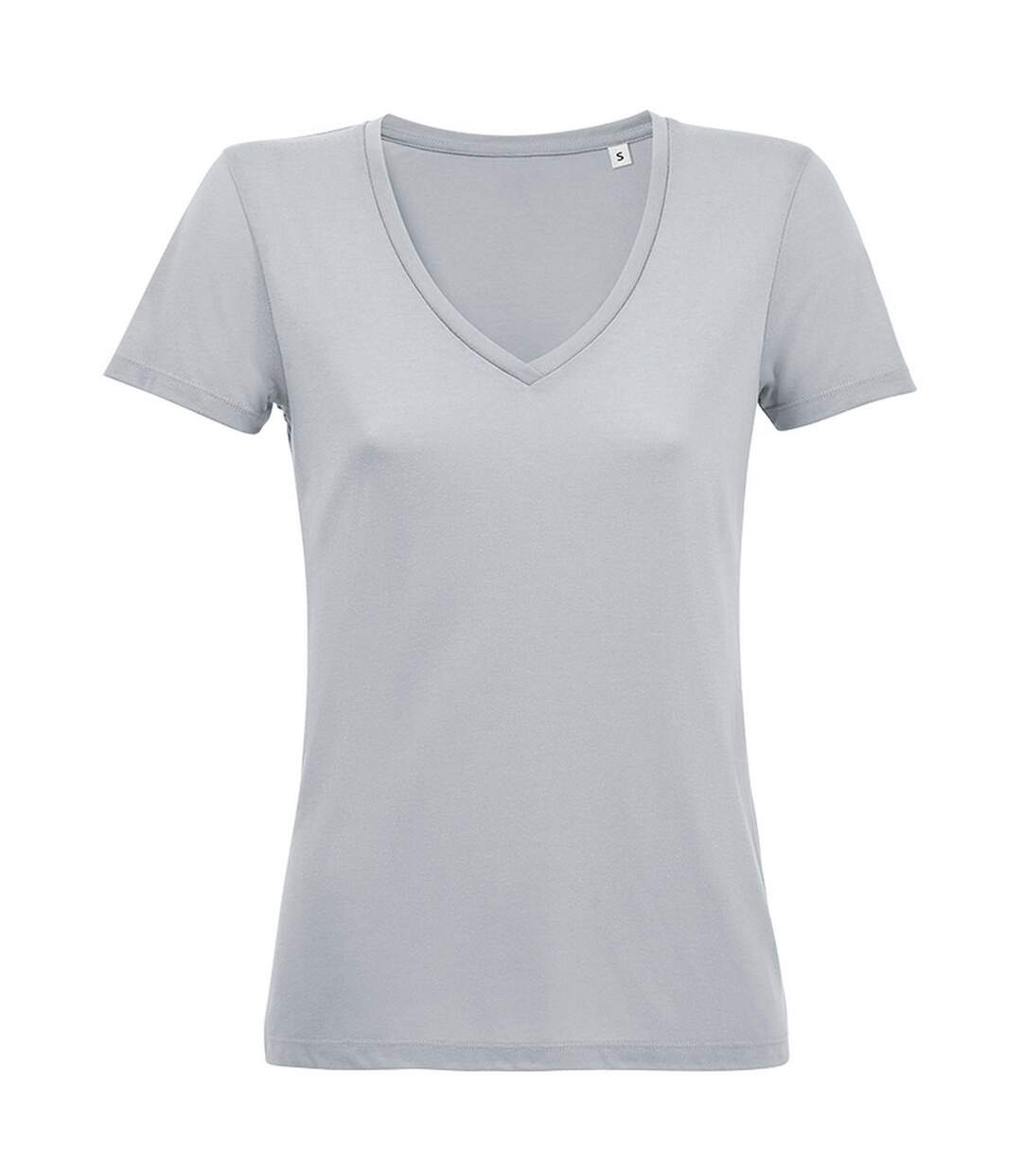 SOLS Womens/Ladies Motion V Neck T-Shirt (Pure Gray)