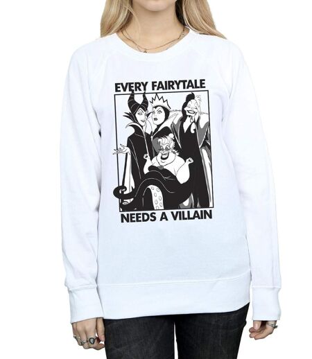 Disney Princess Womens/Ladies Every Fairy Tale Needs A Villain Sweatshirt (White)