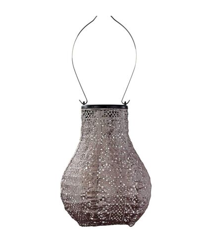 Lanterne solaire Bulb 16 cm Lace - Taupe