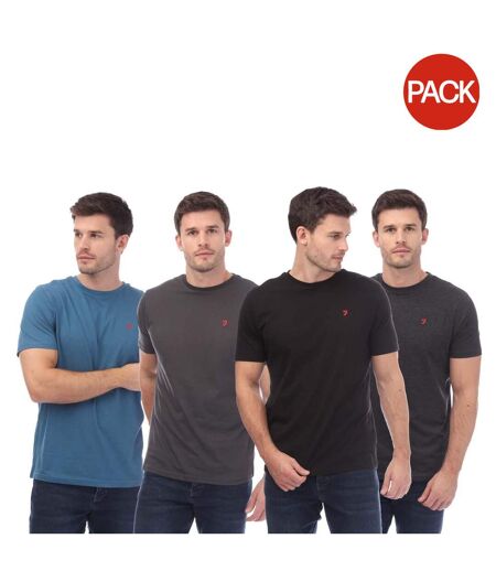 T-shirts ryman homme noir / gris / bleu marine Farah