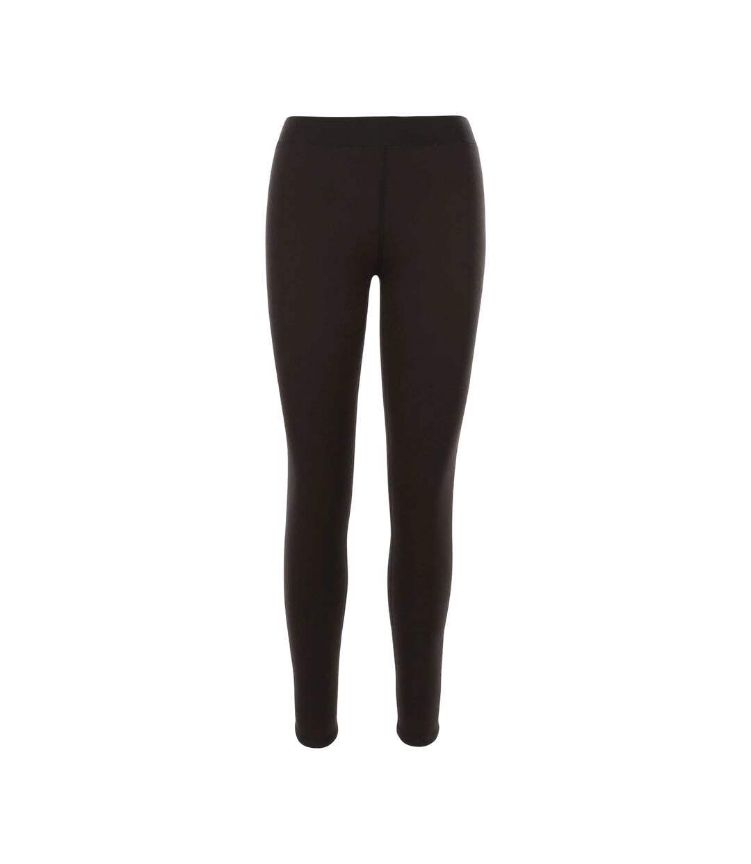 Legging Uni Et Doublé À Taille Élastiquée Fuzzy Femme Noir Trespass-1