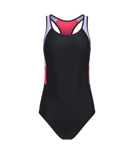 Womens/ladies Take The Plunge One Piece Swimsuit Purple Mountain Warehouse