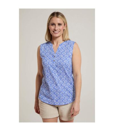 Mountain Warehouse Womens/Ladies Petra Shell Print Sleeveless Shirt (Corn Blue) - UTMW3123