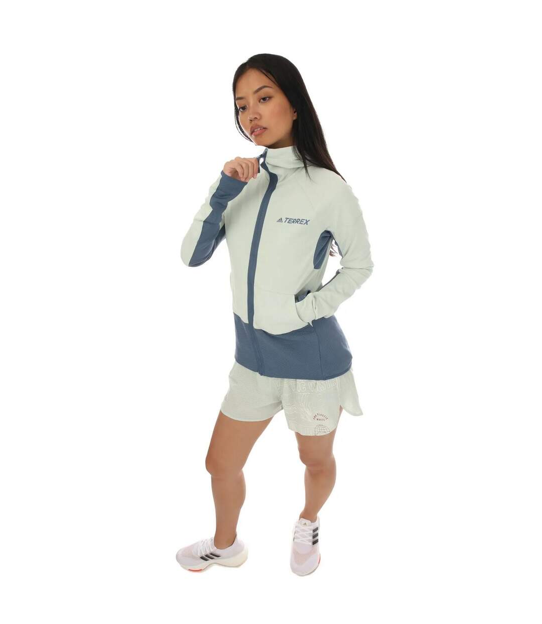 Veste polaire terrex zupahike femme vert clair / bleu marine Adidas-4