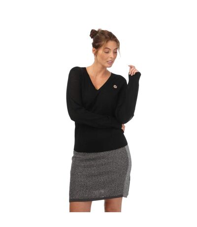 Womens/ladies Abiygal Merino Wool V Neck Jumper Black Ted Baker