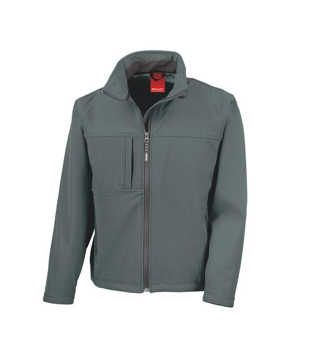 Mens Classic Soft Shell Jacket Grey Result-1