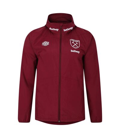 Umbro Mens 23/24 West Ham United FC Showerproof Jacket (New Claret/Tawny Port) - UTUO1883