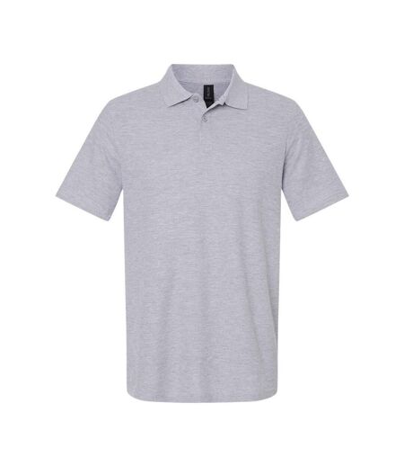 Polo Softstyle Adulte Gris Clair Chiné Gildan