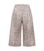 Womens/ladies Tanimala Leopard Print Shorts Beige Brown Black Boss-2