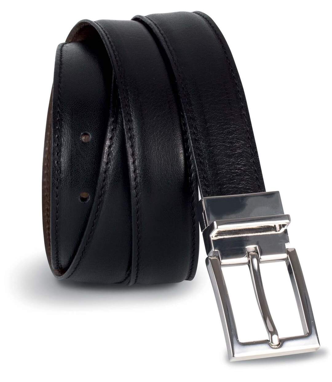 +++ FDS 230925 +++ Ceinture cuir réversible - KP810 - noir et marron - 35 mm-3