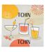 Lot de 20 Serviettes en Papier Tchin 33x33cm Taupe-1