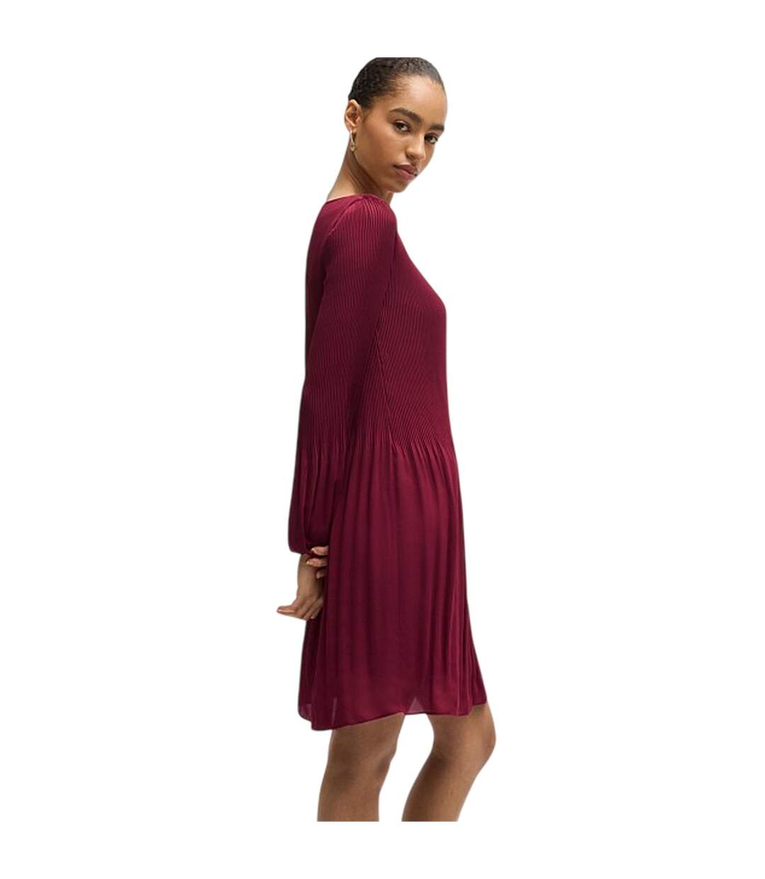 Robe Patineuse Femme Rouge Foncé Boss-4