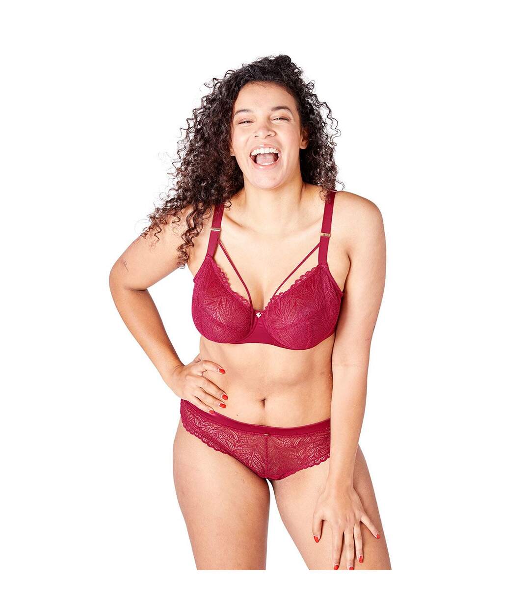 Soutien-gorge grand maintien bordeaux Amsterdam-3