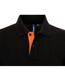 Asquith & Fox Mens Classic Fit Contrast Polo Shirt (Black/ Orange) - UTRW4810
