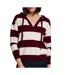 Pull blanc/bordeaux femme morgan preppy-1