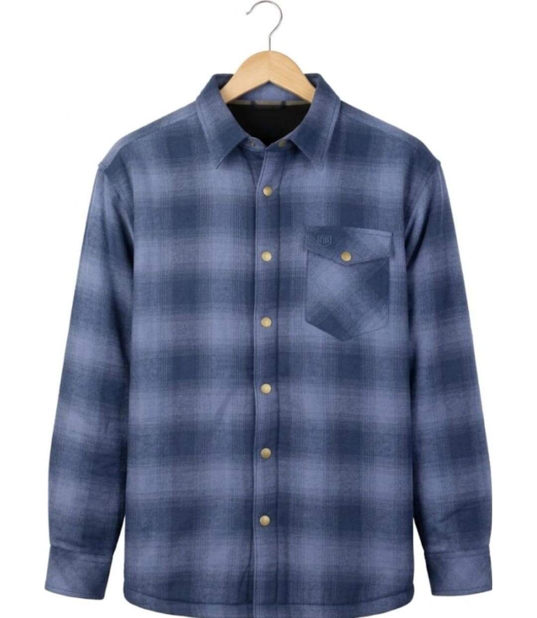 CHALLENGER BRUNO11 — Surchemise flanelle doublée bleu : la chaleur garantie au style authentique-5