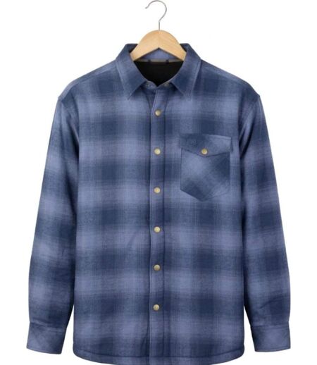 CHALLENGER BRUNO11 — Surchemise flanelle doublée bleu : la chaleur garantie au style authentique