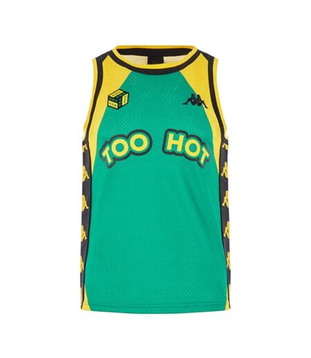 Débardeur Sans Manches Motif/style Côtelé Homme Jaune Vif Noir Kappa