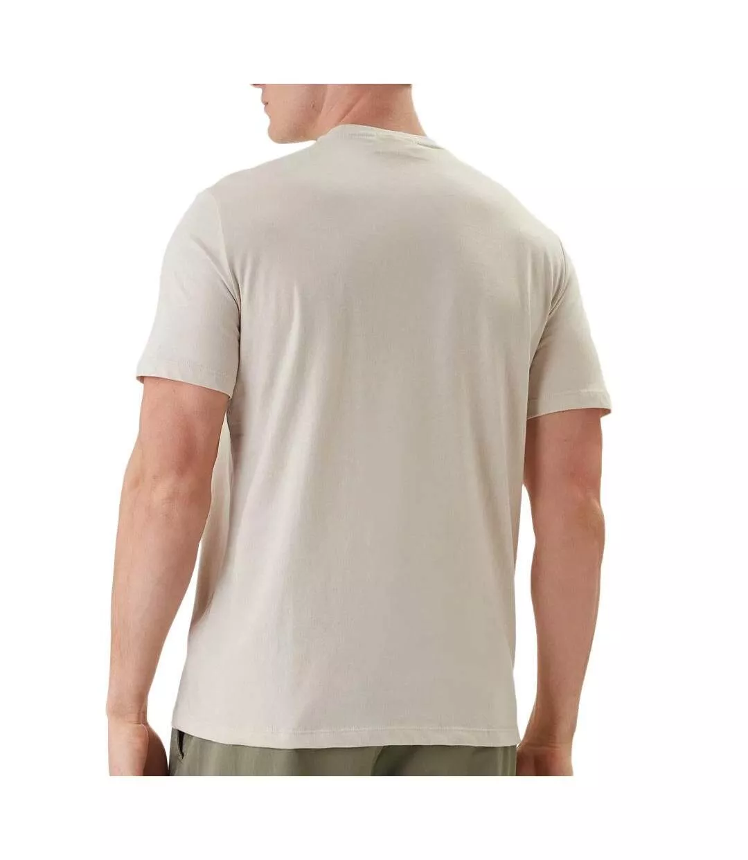 T-Shirt beige homme calvin klein jeans badge l4g-2