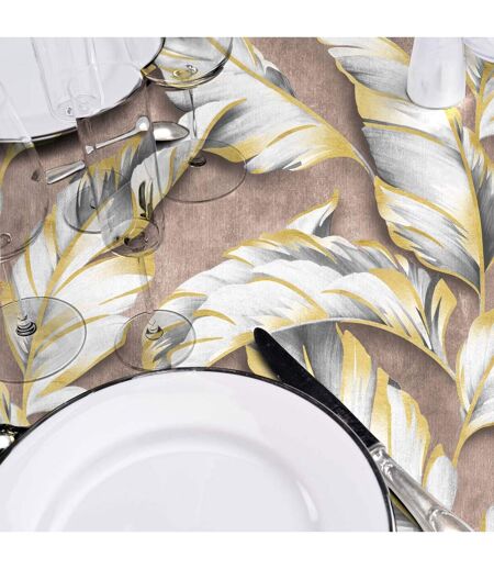 Nappe Toile Cirée Ebany 140x240cm Marron