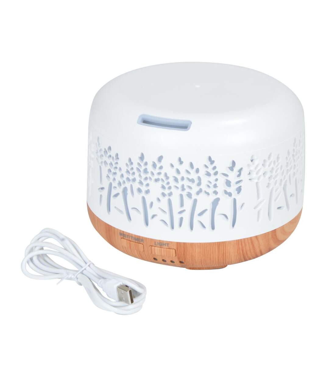 Diffuseur de Parfum LED Nature 300ml Blanc-1